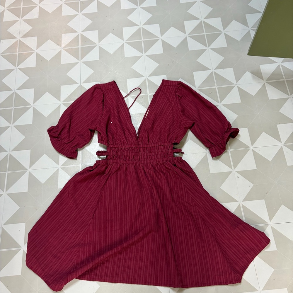 Indulge Burgundy Mini Dress